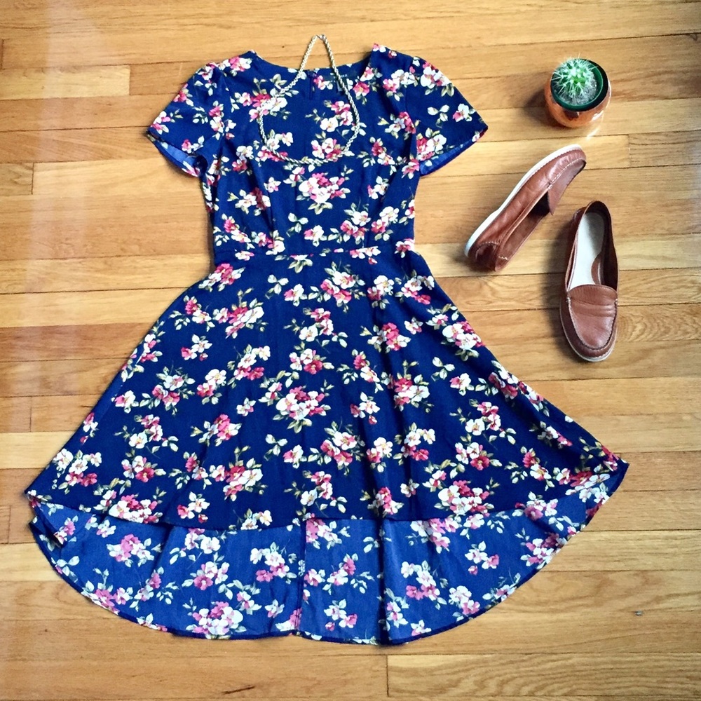 High-low floral summer dress